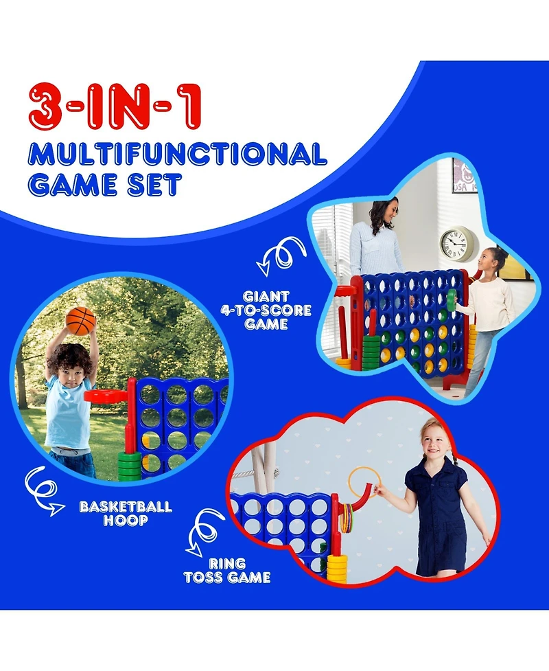 Akiudex 2.5 Feet 4-to-Score Giant Game Set