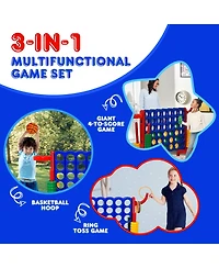 Akiudex 2.5 Feet 4-to-Score Giant Game Set