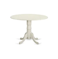 East West Furniture 5-Piece Kitchen Table Set- 4 Dining Chairs with Linen Fabric Seat and Slatted Chair Back - Drop Leaves Dining Table