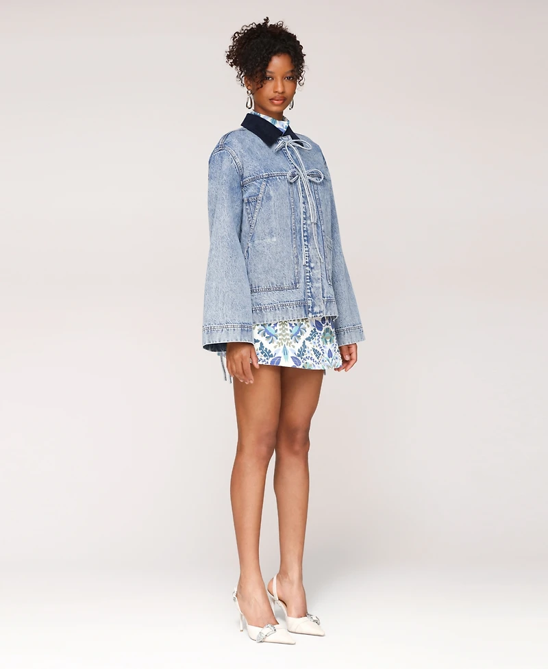 Avec Les Filles Women's Oversized Patch Pocket Chore Jacket
