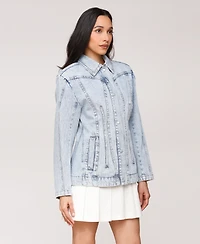 Avec Les Filles Women's Corset Seamed Long Sleeve Jacket