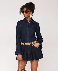 Avec Les Filles Women's Western Long Sleeves Shirt