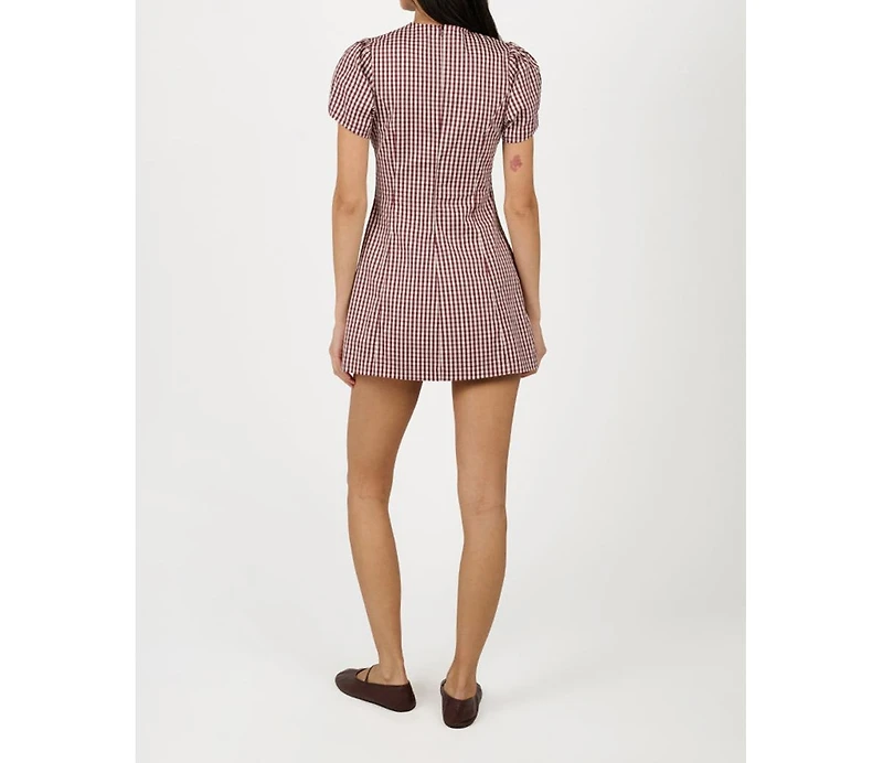 WeWoreWhat Puff Sleeve Peplum Mini Dress