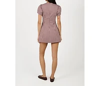 WeWoreWhat Puff Sleeve Peplum Mini Dress