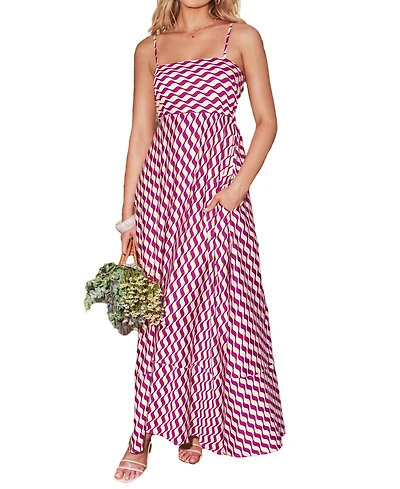 Cupshe Women's Run the Show Abstract Maxi Beach Dress