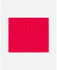 Deux par Girl Lined Winter Neckwarmer Flash Coral - Toddler|Child