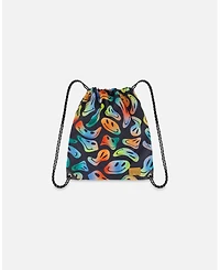Deux par Deux Boy Drawstring Bag Smiley Face Boy - Toddler|Child