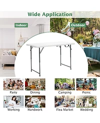 3-Level Height Adjustable Folding Table for Versatile Use
