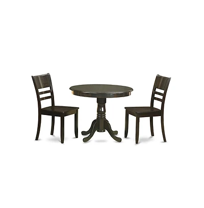 East West Furniture 3 Pc Kitchen Table set-Kitchen Dining nook plus 2 Dining Chairs