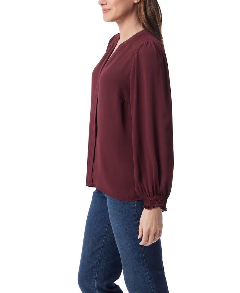 Gloria Vanderbilt Women's Danika Pleated Peasant Top