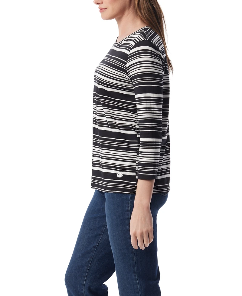 Gloria Vanderbilt Women's Amanda 3/4-Sleeve Knit Top