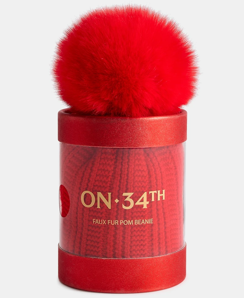 On 34th Boxed Rib-Knit Beanie, Macy's Exclusive