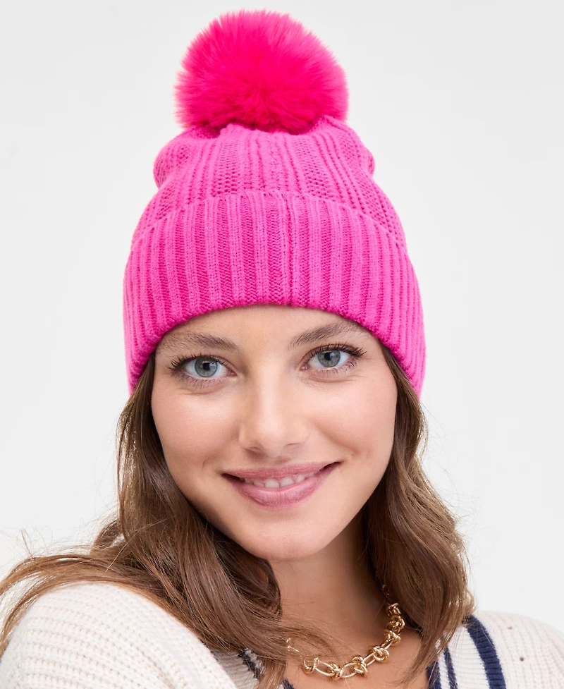 On 34th Boxed Rib-Knit Beanie, Macy's Exclusive