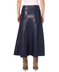 1.state Women's A-Line Seamed Midi Skirt
