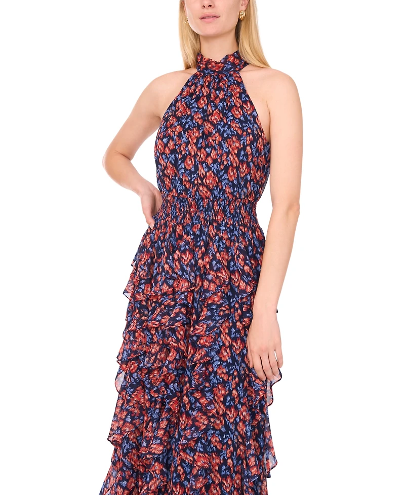 1.state Women's Flounce Cascading Maxi Dress