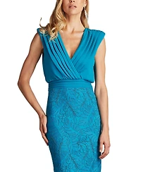 Tadashi Shoji Women's Newell Embroidered Blouson Dress