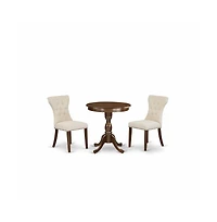 East West Furniture 3-Pc Dinette Set