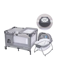 Baby Trend Baby Lullaby Nursery Suite Ez-Fold Playard with Portable Rocking Lounger - Madrid Plaid