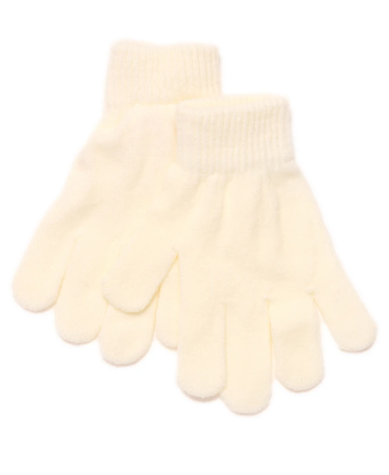 InMocean Big Girls 3-Piece Color Block Cozy Cloud Weather Beanie, Scarf and Gloves Set