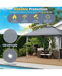 13 X 13 Ft Pop up Gazebo with Portable Carrying Bag 8 Stakes and 4 Wind Ropes
