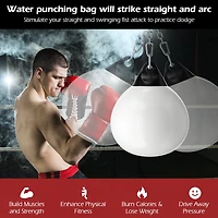 21 Inch Water Punching Bag with Adjustable Metal Chain - White
