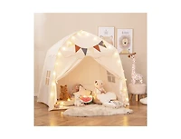 Kids Play Tent Bed Tent with String Lights Extra Large Playhouse Tent