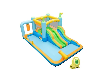 Inflatable Water Slide for Kids Ages 3-10 with 735W Blower