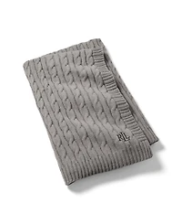 Lauren Ralph Jamie Cable-Knit Throw, 50" x 60"