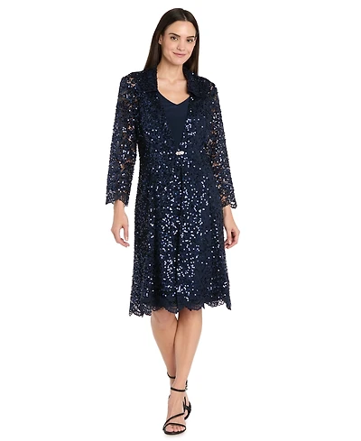 R & M Richards Women's V-Neck Dress