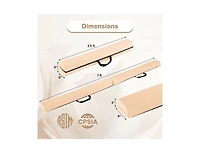 7 Feet Folding Balance Beam with Removable Suede Cover and Non-Slip Bottom