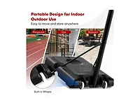 4.25 to 10 Feet Adjustable Basketball Hoop System with Holes and 2 Nets