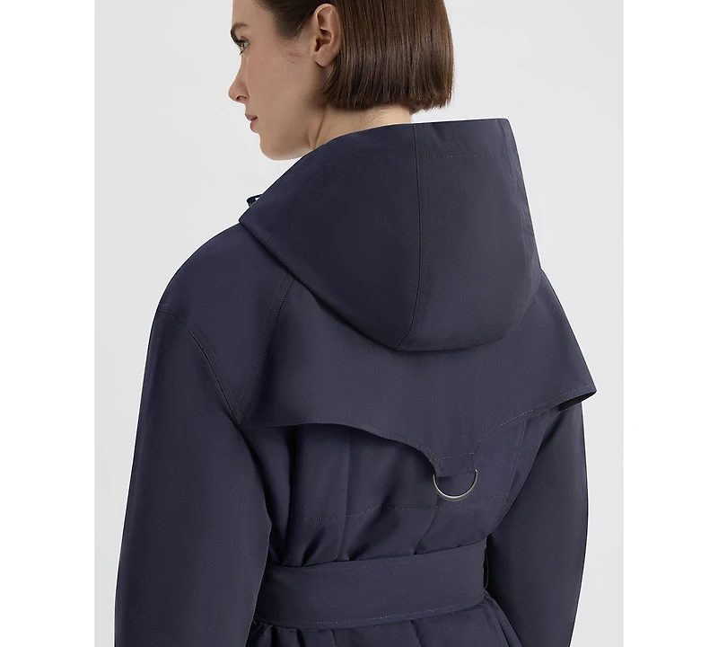 Hunter Women's Hooded Belt Trench Coat