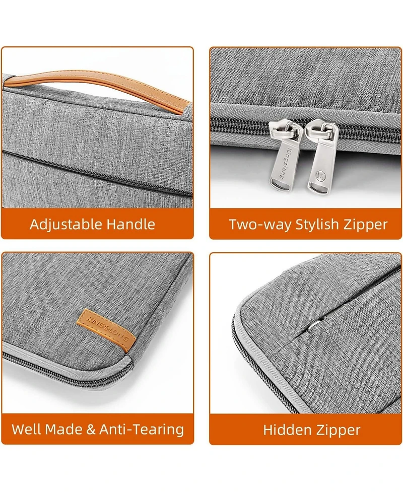 Acer 17-17.3 inch Laptop Sleeve Bag, Slim Shockproof Handbag Carrying Case, Notebook Computer Cover Fit for Acer Asus Dell Hp Grey