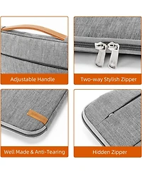 Acer 17-17.3 inch Laptop Sleeve Bag, Slim Shockproof Handbag Carrying Case, Notebook Computer Cover Fit for Acer Asus Dell Hp Grey
