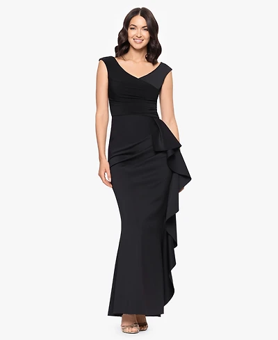 Betsy & Adam Women's Sleeveless V-Neck Dress