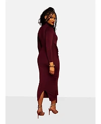 Rebdolls Women's Mary Draped Tie Bodycon Maxi Dress