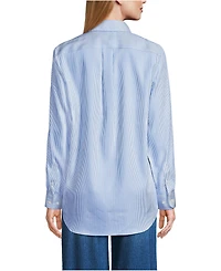 Lands' End Women's No Iron Pinpoint Mens Fit Shirt