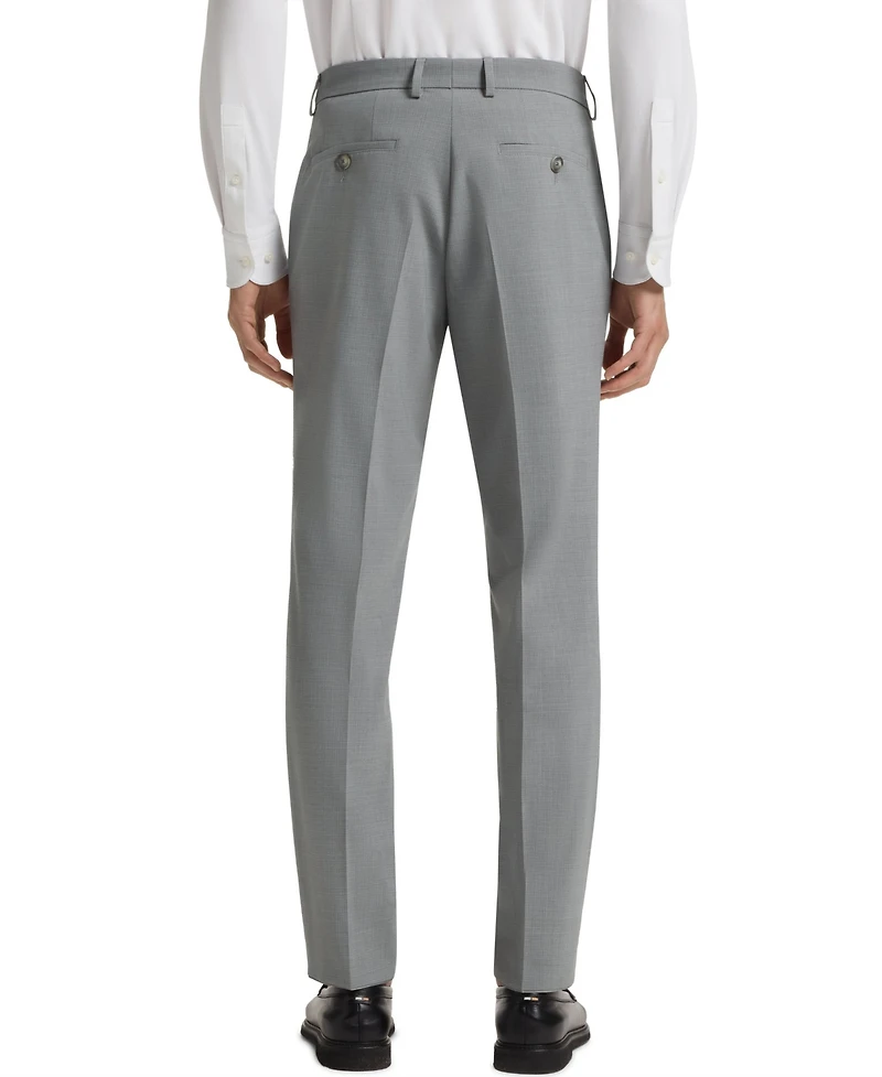 Boss by Hugo Boss Men's Washable Micro-Patterned Stretch Fabric Slim-Fit Suit