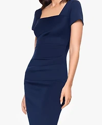 Betsy & Adam Women's Scuba Square Neck Open Back Dress