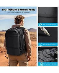 Vacuum Backpack Travel Vacuum Seal Compression Travel 60L Expandable Vacpack with Pump Ideal for Traveling Business Laptop (Portable Electric Air Pump