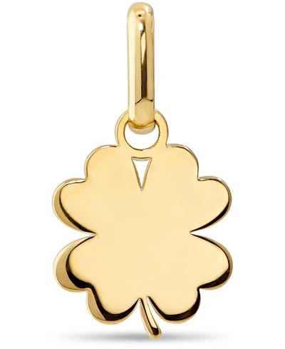 Devata Clover Charm in 14K Gold, approx. 0.8 grams.