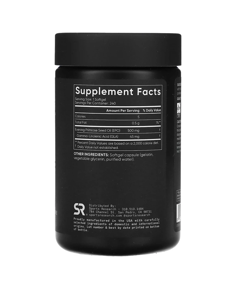 Sports Research Evening Primrose 500 mg