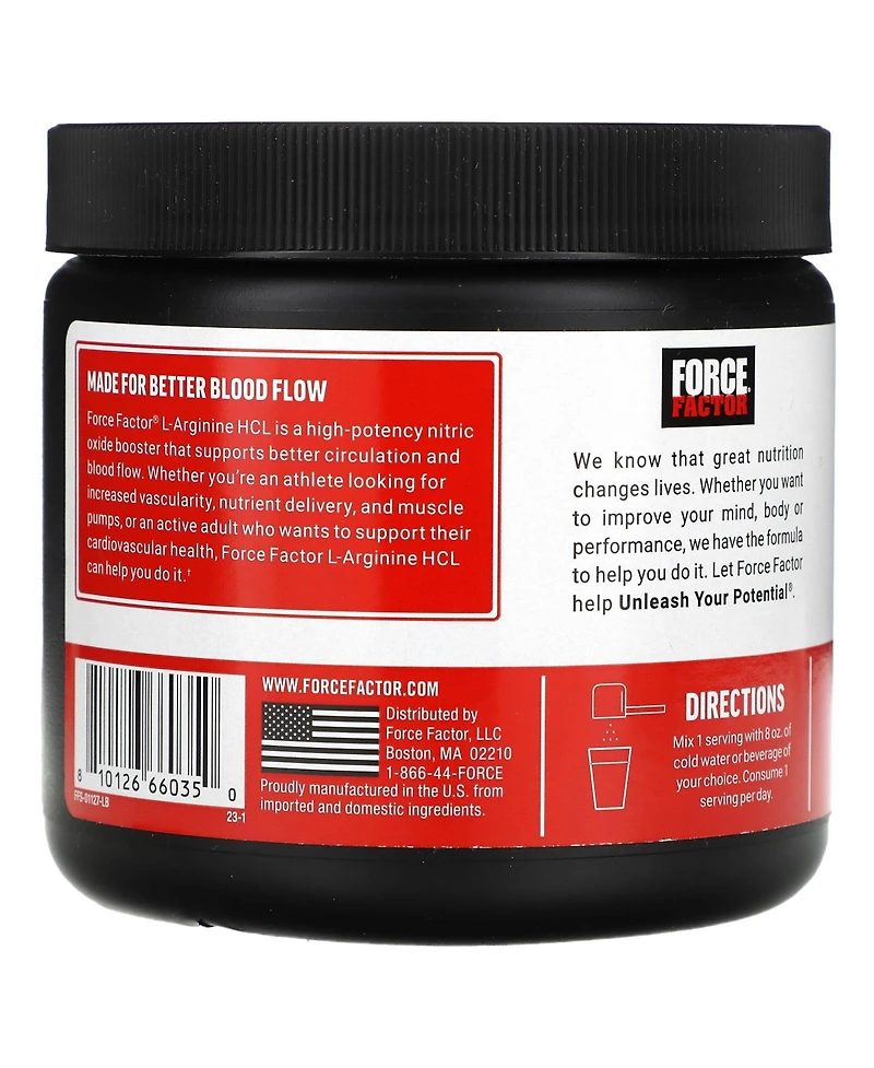 Force Factor L-Arginine Hcl Powder Unflavored