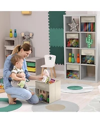 Sorbus Inch 6 Pack Collapsible Fabric Storage Bins with Clear Window - for Organizing Clothes, Toys, Books, Shelves