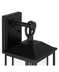 John Timberland Califa 20" High Traditional Outdoor Wall Light Fixture Mount Porch House Exterior Outside Lantern Weatherproof Black Glass Shade