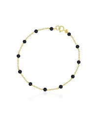 The Lovery Onyx Bead Chain Bracelet 14K Gold