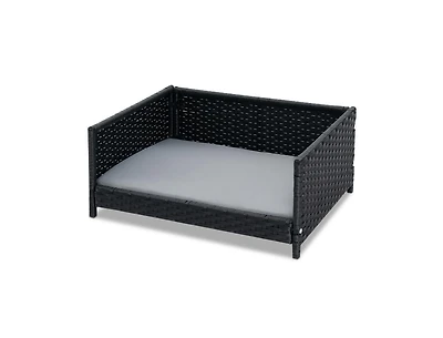 Rattan Dog Bed with Waterproof Soft Cushion for Medium and Small Dogs and Cats