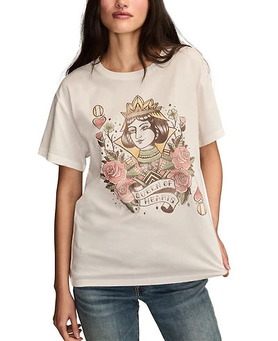 Lucky Brand Women's Tattoo Queen Classic Crew Neck T-shirt