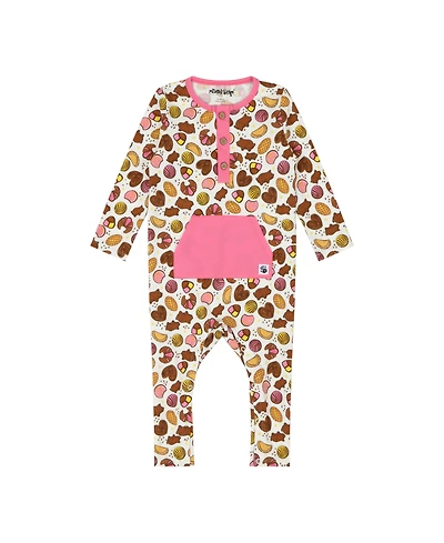 Mixed Up Clothing Baby Kangaroo Pocket Romper - Pan Dulce