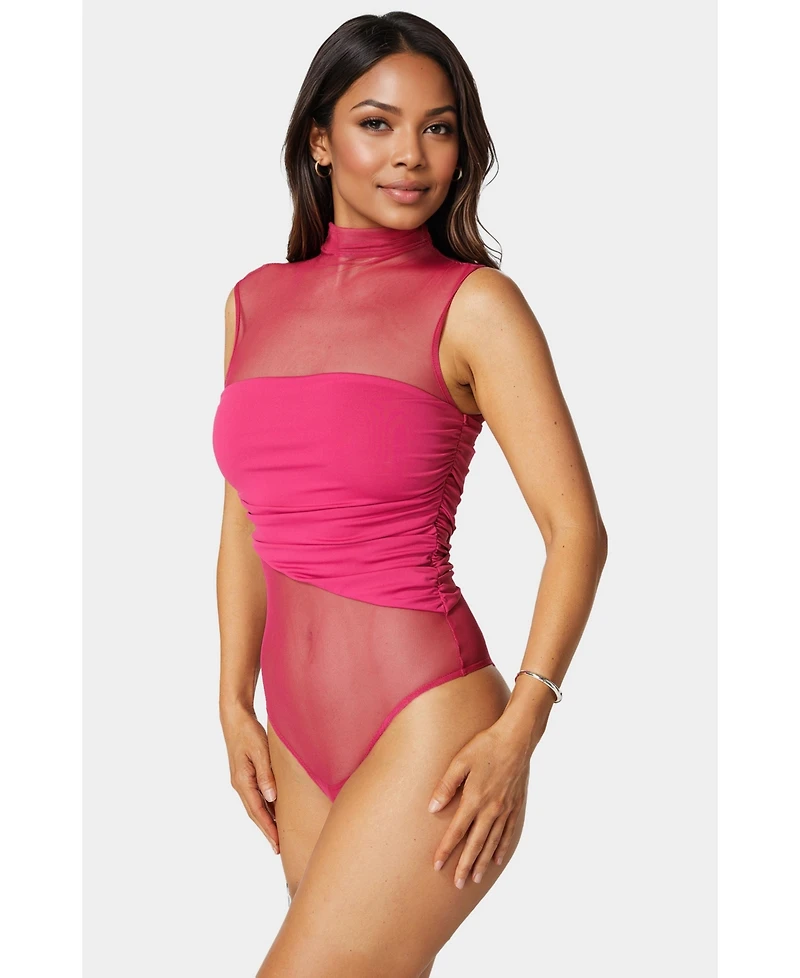 Bebe Draped Knit Bodysuit
